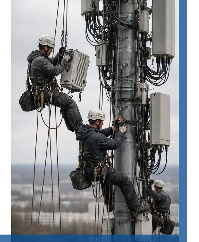 Монтаж оборудования связи на мачте в Абакане от 7661 р. | ВЫСОТНИК-Бкн