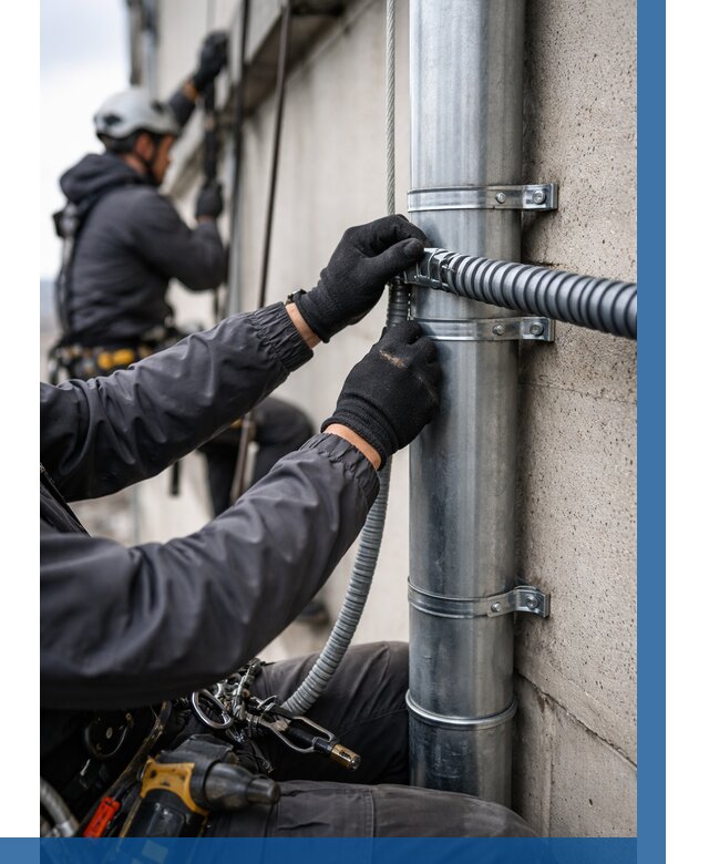 Монтаж гофры для кабеля в Абакане от 306 р. | ВЫСОТНИК-Бкн