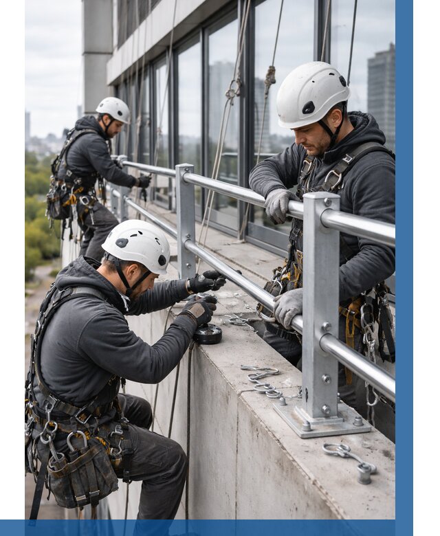 Монтаж ограждений на высоте в Абакане, от 1226 р. | ВЫСОТНИК-Бкн