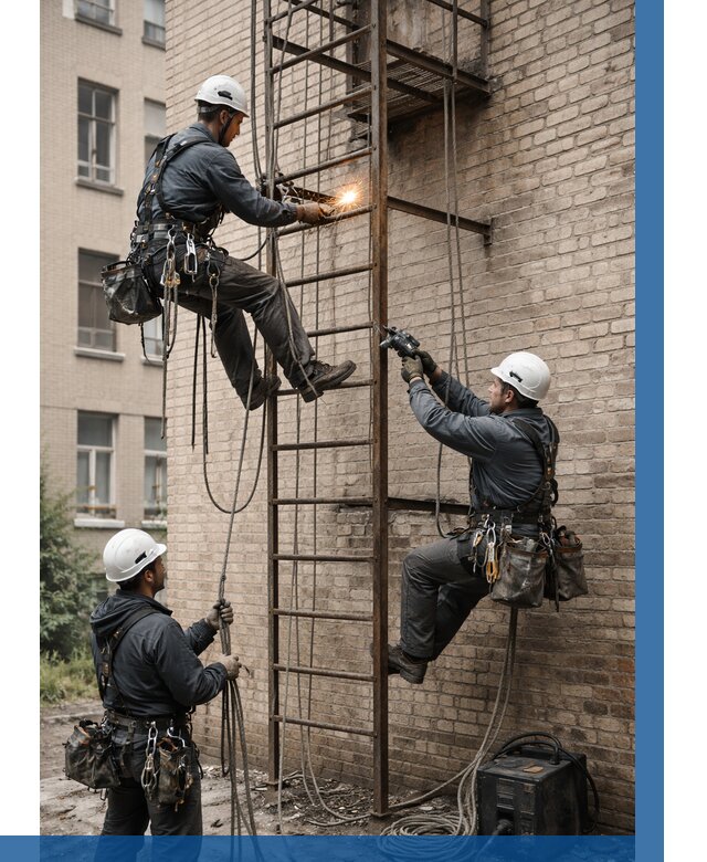 Ремонт пожарной лестницы в Абакане от 7661 р. | ВЫСОТНИК-Бкн