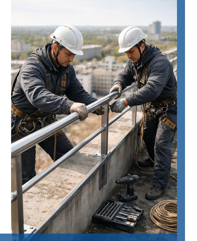 Монтаж перил на высоте в Абакане от 2554 р. | ВЫСОТНИК-Бкн