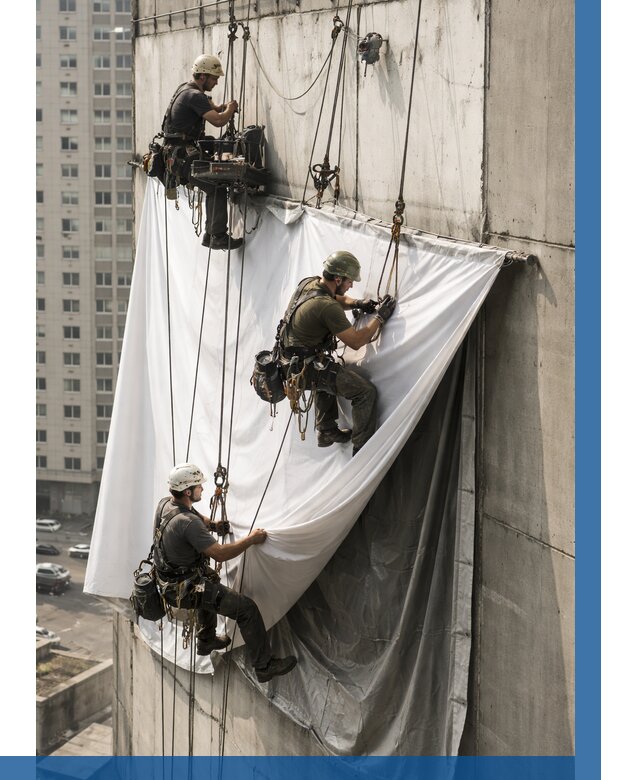 Замена баннерного полотна в Абакане от 6640 р. | ВЫСОТНИК-Бкн—заказать