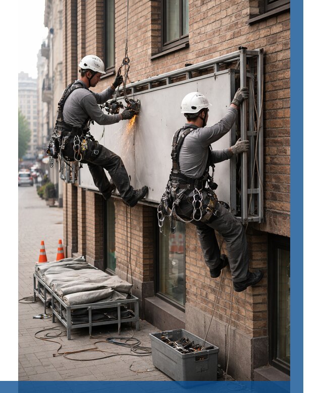 Демонтаж рекламной вывески в Абакане от 6640 р. | ВЫСОТНИК-Бкн