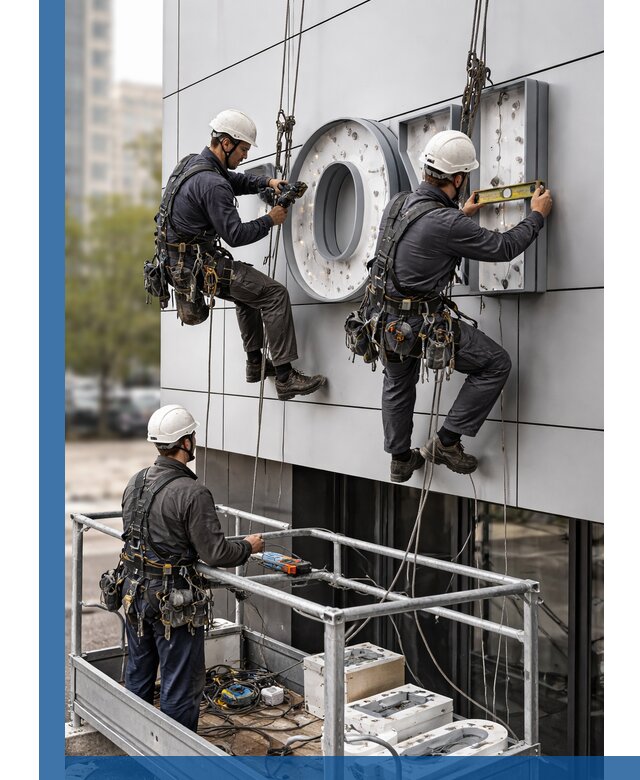 Профессиональный монтаж световых букв в Абакане под ключ