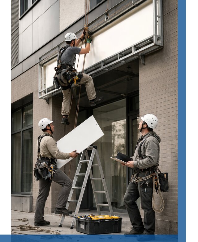 Монтаж светового короба в Абакане от 6640 р. | ВЫСОТНИК-Бкн