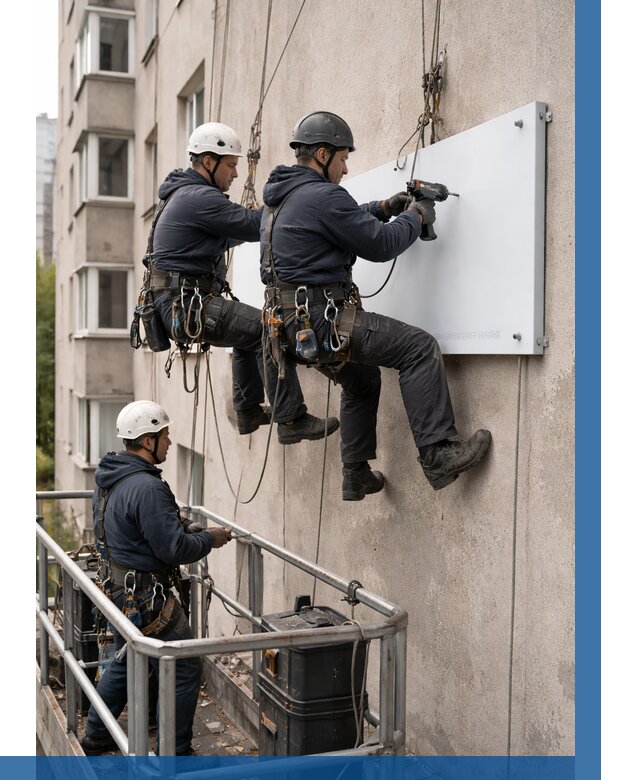 Монтаж табличек и указателей в Абакане от 3575 р. | ВЫСОТНИК-Бкн