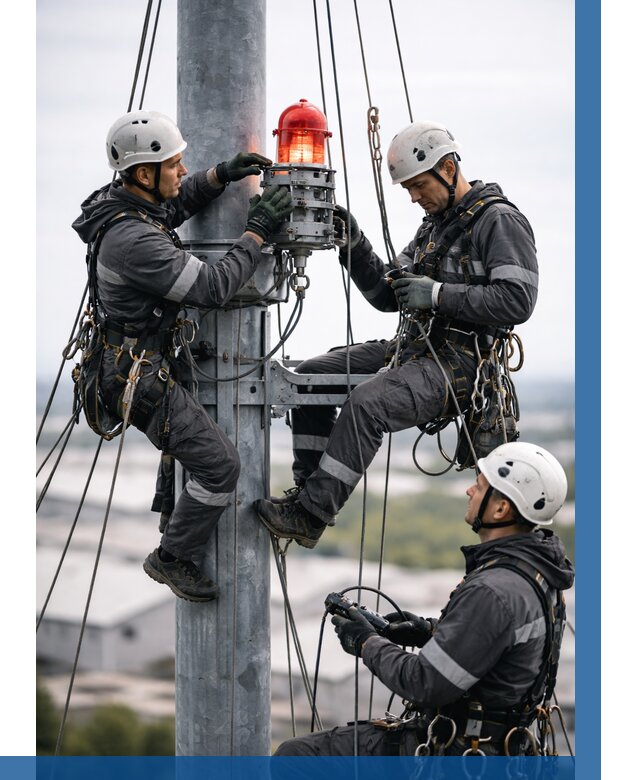 Монтаж заградительных огней в Абакане от 8683 р. | ВЫСОТНИК-Бкн