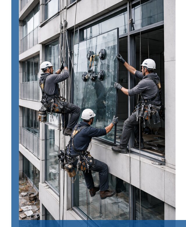 Фасадное остекление и монтаж витражей зданий в Абакане под ключ