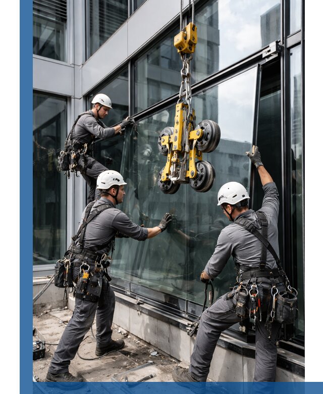 Структурное остекление фасадов в Абакане монтаж и обслуживание