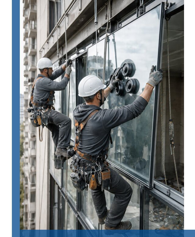 Витражное остекление фасадов и лоджий в Абакане под ключ