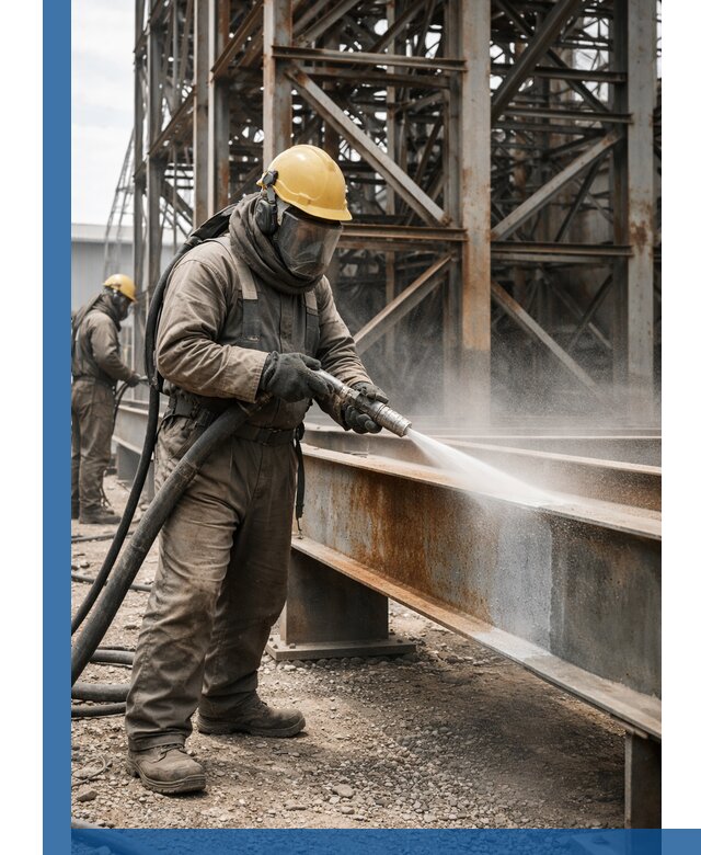 Пескоструйная очистка металлоконструкций в Абакане промышленная