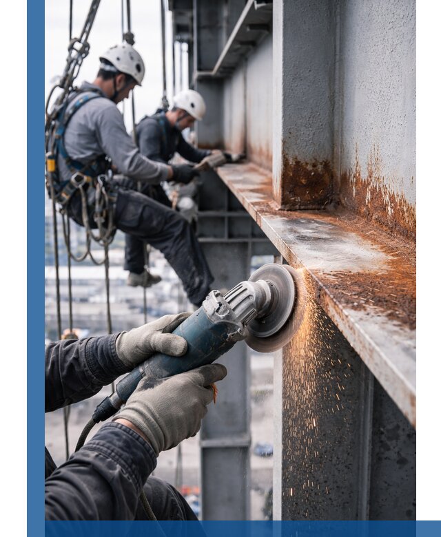 Зачистка металла от ржавчины и подготовка поверхностей в Абакане