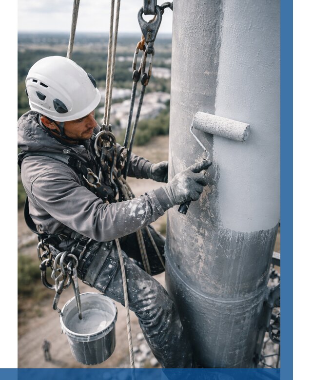 Покраска мачт связи под ключ в Абакане от 868 р. | ВЫСОТНИК-Бкн