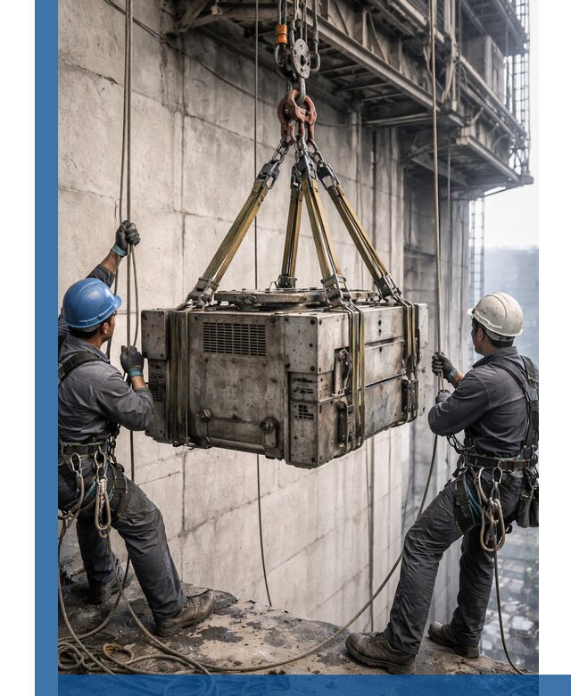 Такелажные работы на высоте, подъем и монтаж грузов в Абакане