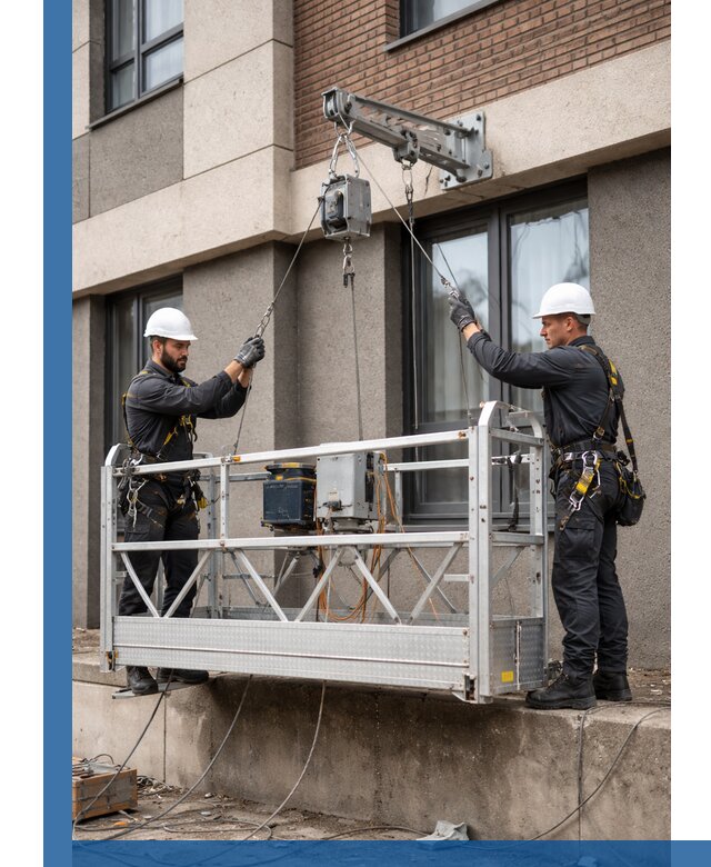 Монтаж и подъем фасадной люльки в Абакане с гарантией безопасности