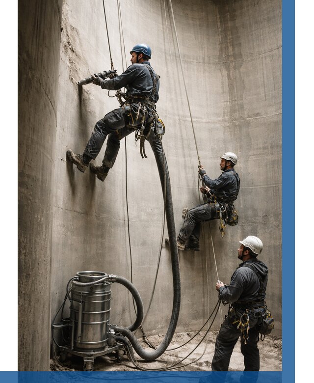 Зачистка силосов в Абакане от 4597 р. Договор и смета ВЫСОТНИК-Бкн