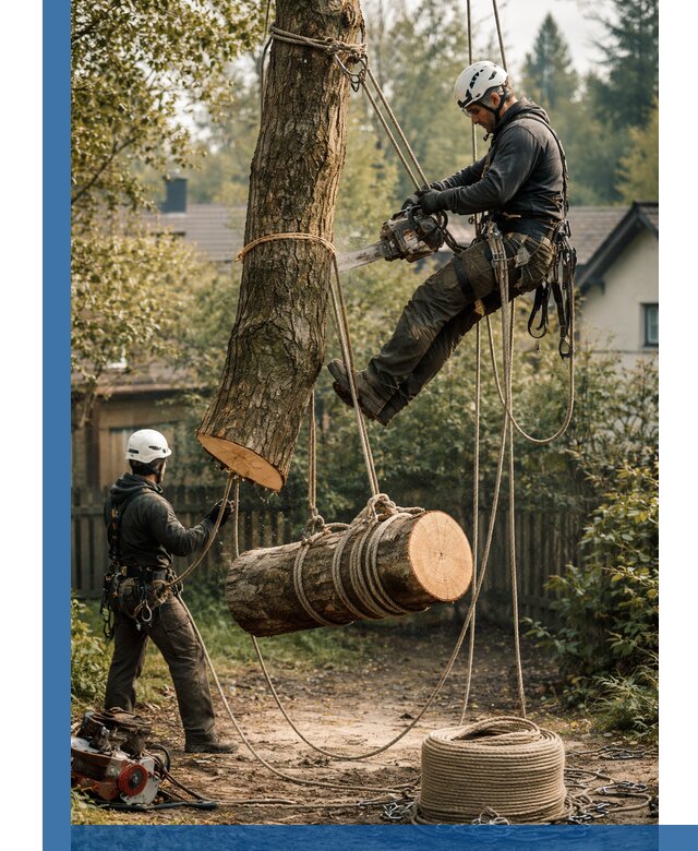 Валка деревьев частями в Абакане, безопасно и аккуратно
