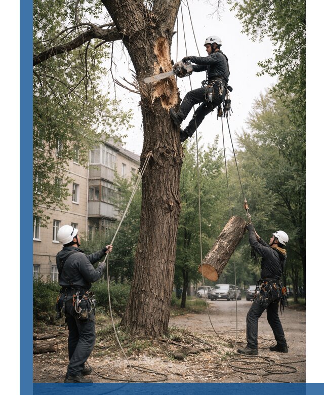 Срочное удаление аварийных деревьев в Абакане с гарантией безопасности