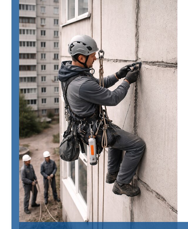 Обследование межпанельных швов и герметизация в Абакане
