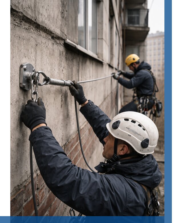 Монтаж анкерных линий в Абакане от 3065 р. | ВЫСОТНИК-Бкн
