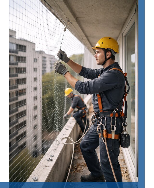 Монтаж сетки от птиц в Абакане от 4597 р. | ВЫСОТНИК-Бкн